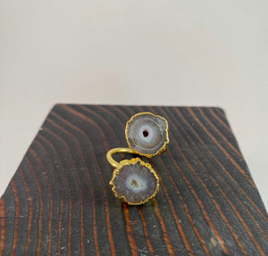 Double Quartz Ring White (D)