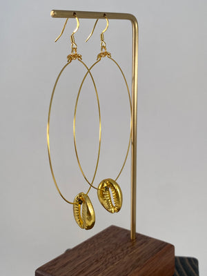 
            
                Load image into Gallery viewer, Cowrie Hoops
            
        